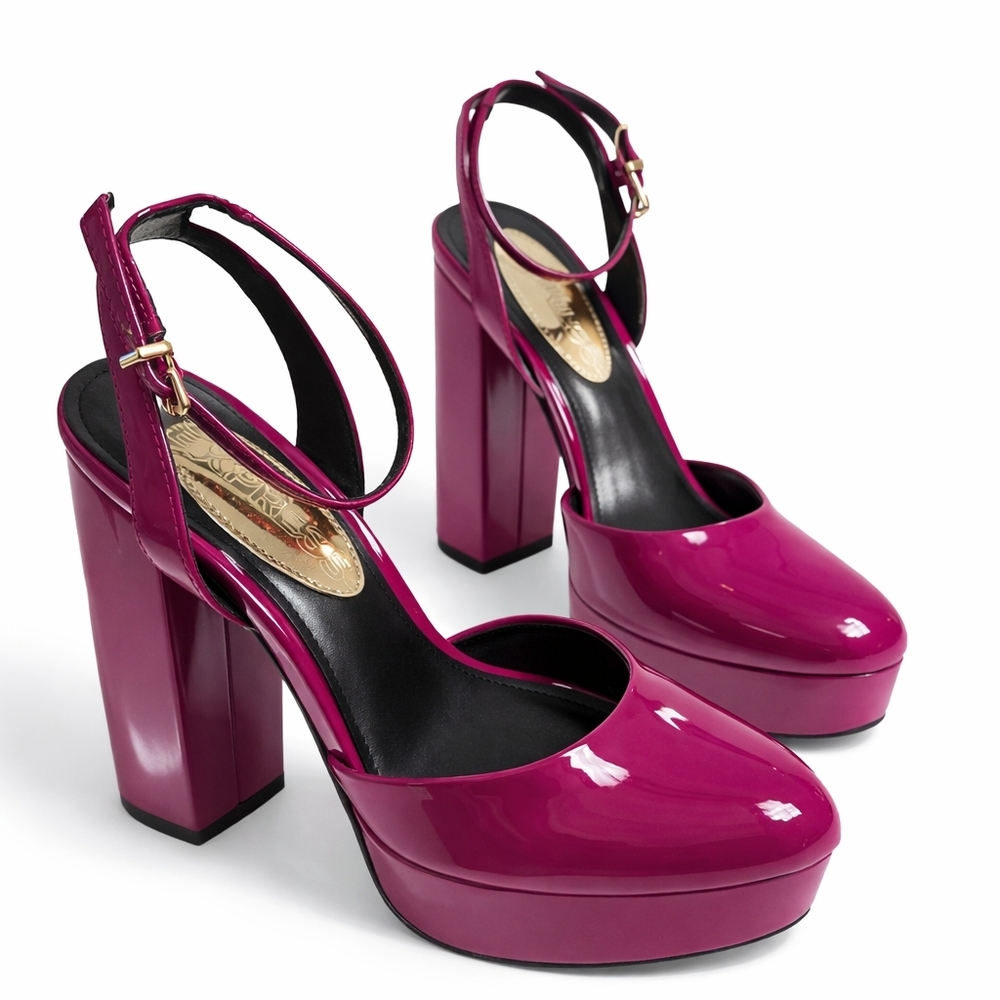 Express Fuchsia Platform Heels